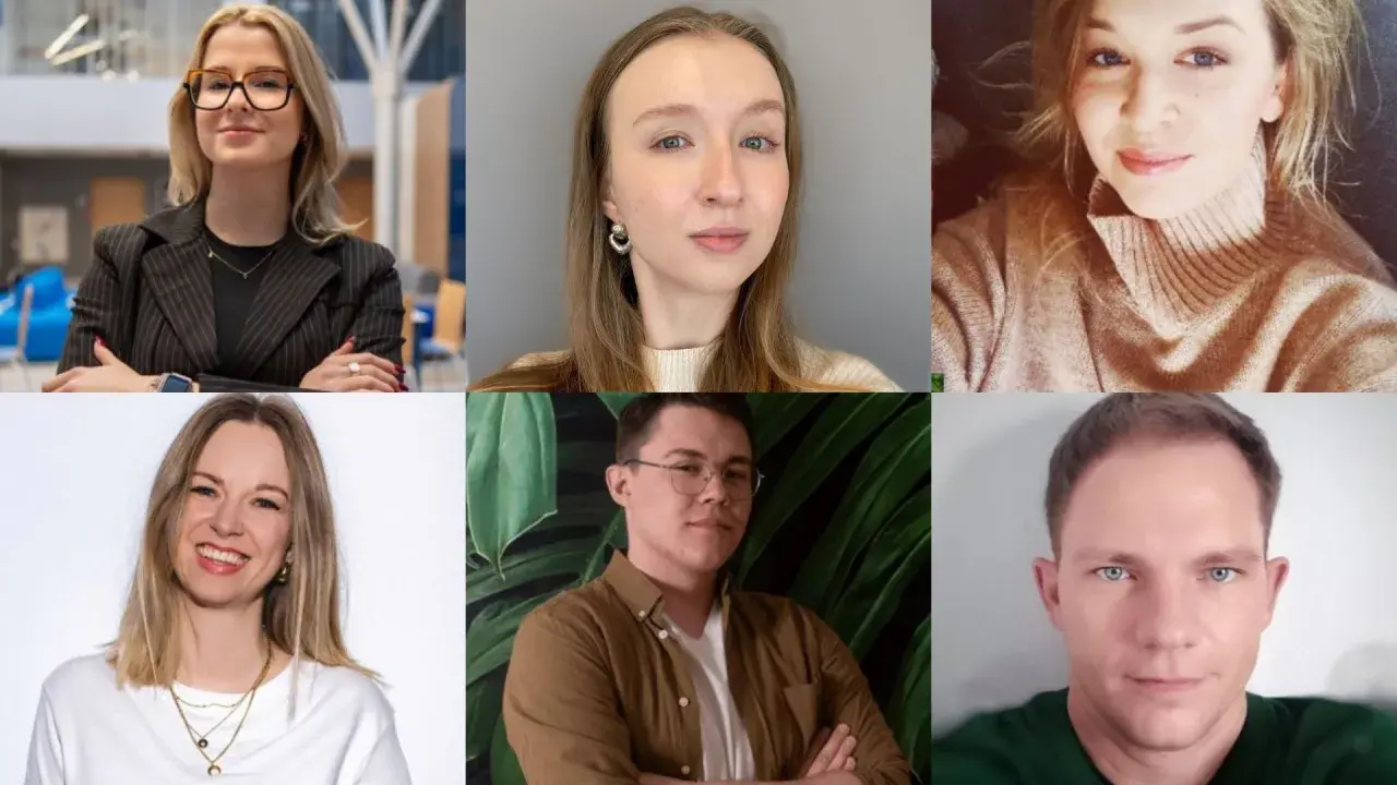 Kobiety i mężczyźni, w tym polska influencerka, prezentują się na zdjęciach.