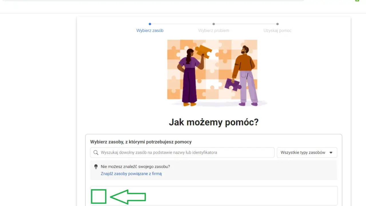 Strona pomocy Facebooka, gdzie można znaleźć informacje, jak założyć konto reklamowe na Facebooku.
