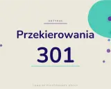 Artykuł o przekierowaniu 301 w pliku htaccess. Grafika z elementami sieciowymi.
