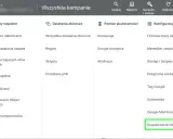 Panel Google Ads z opcją "Dopasowanie treści" jako nowością.