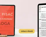 Post powitalny na FB: "Jak pisać i pozycjonować bloga". Ebook z poradami dla twórców.