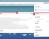 Historia przeglądania, czyli cache, to lista odwiedzonych stron. Kliknij "Historia" (A, B), by ją zobaczyć.