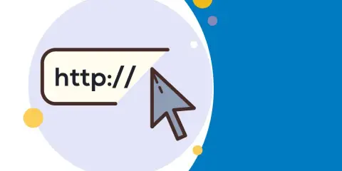 Kursor myszy wskazuje na pole tekstowe z "http://", sugerując zmianę linku.