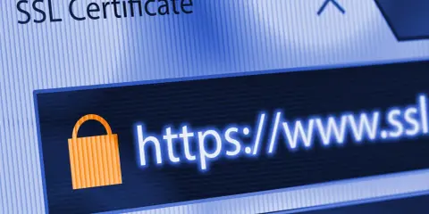 SSL Certificate: kłódka i https://www.ssl - to znak, że strona jest bezpieczna.