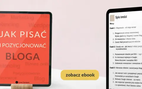 Post powitalny na FB: "Jak pisać i pozycjonować bloga". Ebook z poradami dla twórców.