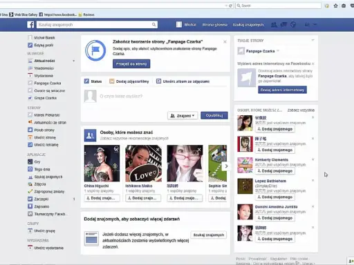 Na Facebooku widzisz opcje "jak usunąć grupę na fb", szukasz znajomych i zarządzasz stronami.
