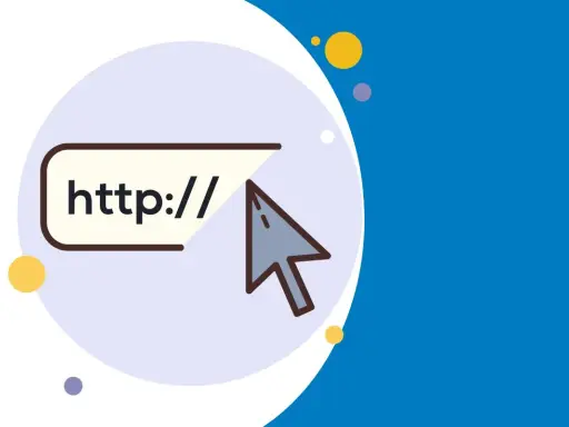 Kursor myszy wskazuje na pole tekstowe z "http://", sugerując zmianę linku.