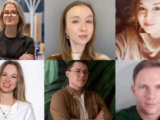 Kobiety i mężczyźni, w tym polska influencerka, prezentują się na zdjęciach.