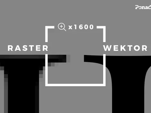 Porównanie rastra i wektora: raster pikselowy, wektor gładki. Dowiedz się, co to jest grafika wektorowa.