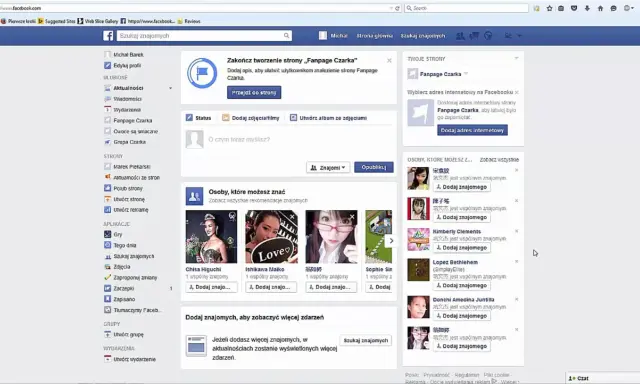 Na Facebooku widzisz opcje "jak usunąć grupę na fb", szukasz znajomych i zarządzasz stronami.