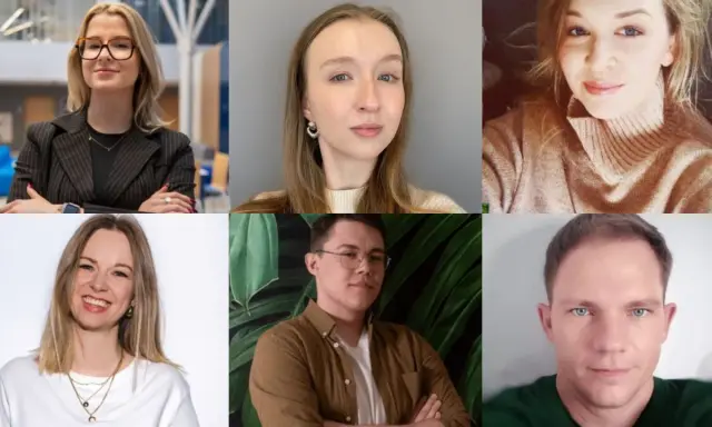 Kobiety i mężczyźni, w tym polska influencerka, prezentują się na zdjęciach.