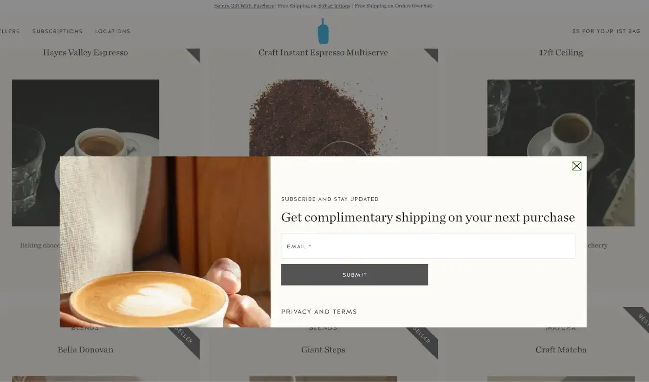 Zaprojektuj internetowe okienko pop-up z ofertą darmowej dostawy.