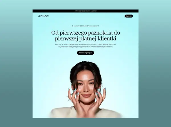Szkolenie ZU STUDIO: od pierwszego paznokcia do pierwszej płatnej klientki. Ostatnie 2 wolne miejsca na sierpień.